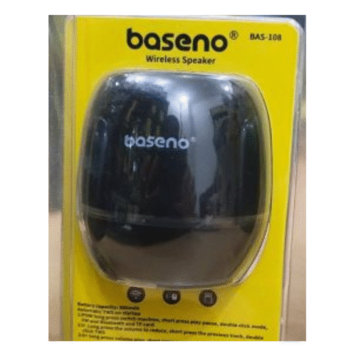 Baseno BAS-108 Portable Wireless Bluetooth Speaker – IPX7 Dustproof, 6-Hour Playback, FM Radio, TF/USB/3.5mm Input, Compact Outdoor Speaker