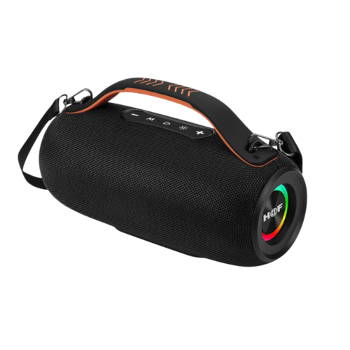 H@F GU-133 Waterproof Portable Bluetooth Speaker with Super Bass, RGB Light, and Multi-Mode Playback (Bluetooth 5.2, TF, AUX, U-Disk)