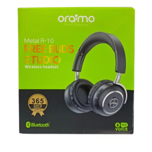 Oraimo Metal R-10 Freebuds Studio Wireless Bluetooth Headset with HD Voice – Stylish Over-Ear Design