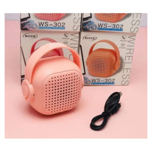 Wster WS-302 Mini Wireless Bluetooth Speaker with Deep Bass, 1200mAh Battery & Multi-Color Options