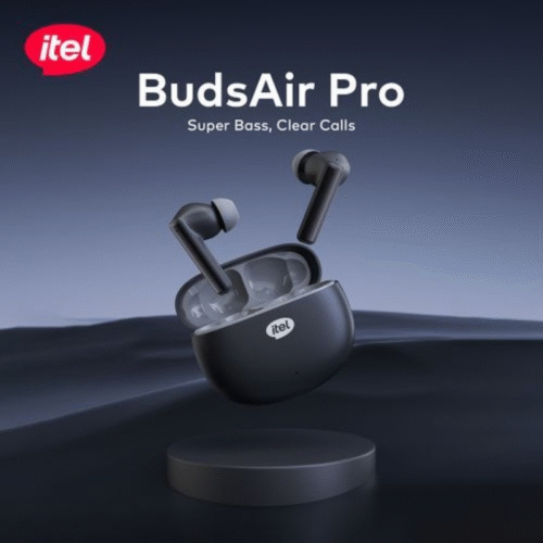 itel BudsAir Pro True Wireless Earbuds with ANC, AI Call Noise Cancellation & 30H Battery – Bluetooth 5.4, IPX5 Waterproof, Super Bass by Boomplay