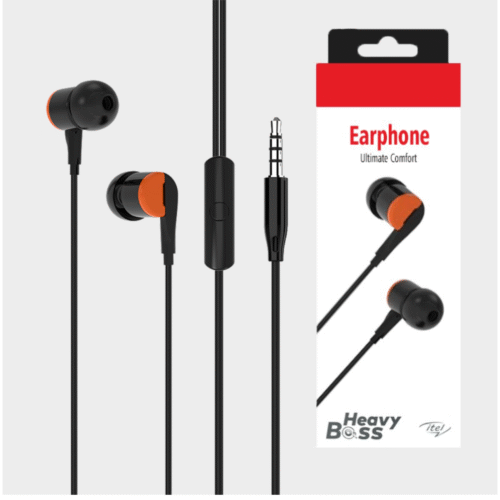 itel K9 Pro Wired Earphones with Heavy Boss Bass, 10mm Copper Drivers, Tangle-Free Cable & In-Line Mic – Ultra-Comfort In-Ear Fit