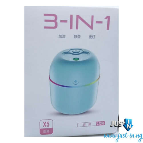 3-in-1 Ultrasonic Essential Oil Diffuser, 220ML Mini Portable Humidifier with Night Light, Silent Cool Mist for Home, Office & Travel