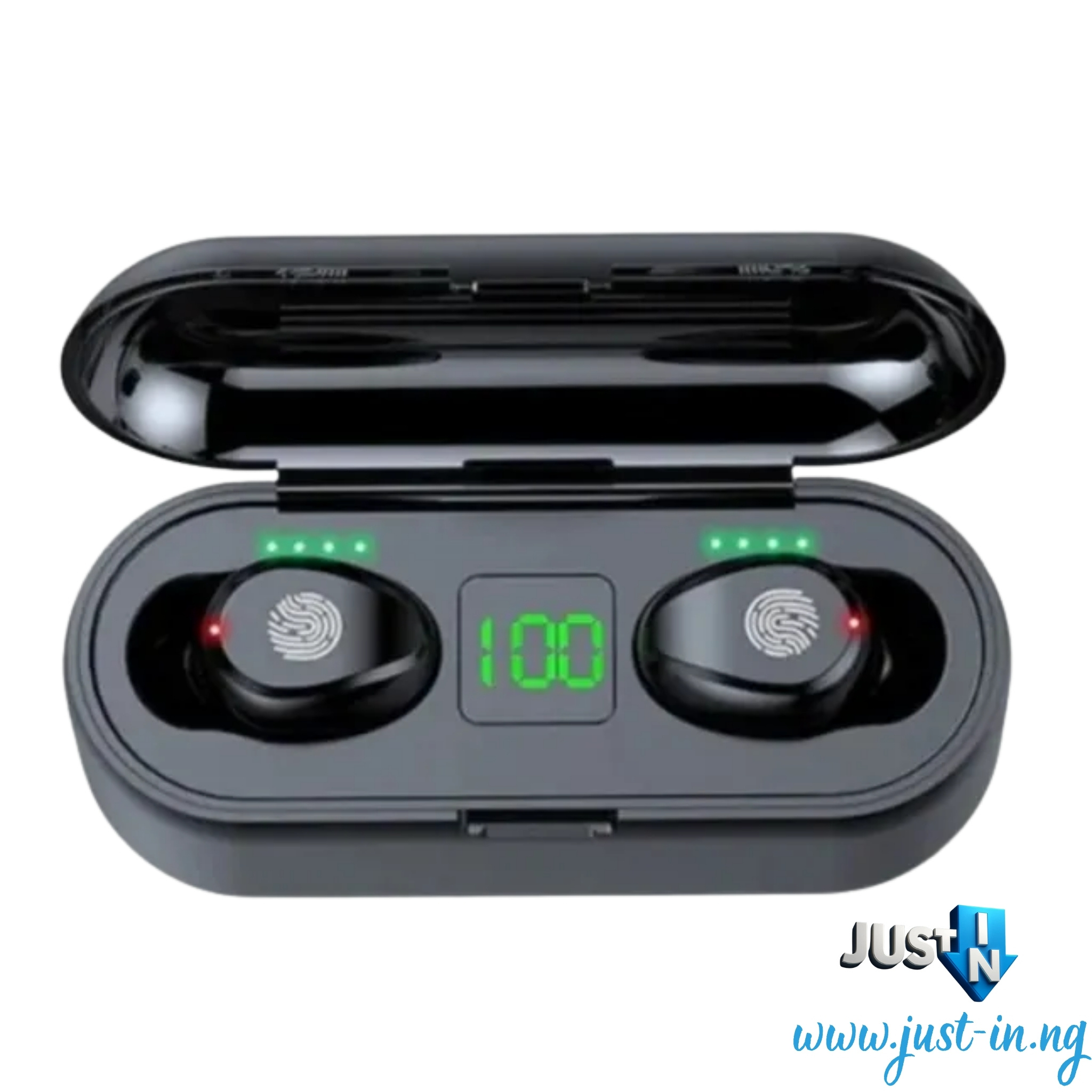 Air F9 Max Buds+ Wireless Bluetooth Earbuds with Power Bank Case, Deep Bass, Touch Controls & LED Display