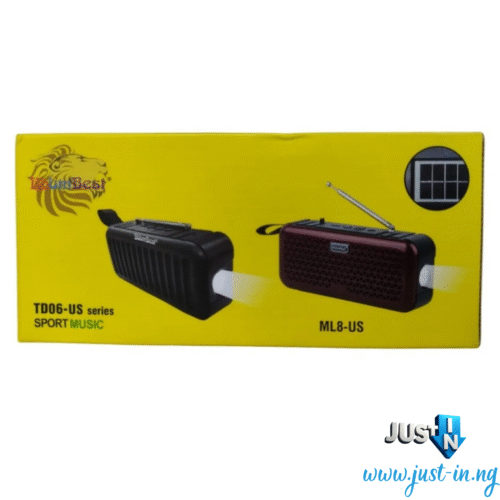 Boom Best TD06-US _ ML8-US Sport Music Mini Solar-Powered Portable Bluetooth Speakers with Outdoor Light Feature