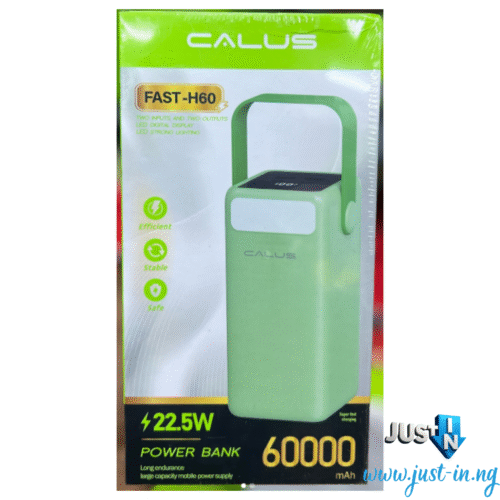 Calus FAST-H60 60000mAh Power Bank with 22.5W Super Fast Charging, USB-C_USB-A_Micro USB Support, and Long Endurance