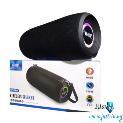 H@F HF-F96 Waterproof Bluetooth Speaker with RGB Lights, 10-Hour Battery, 360° Stereo Sound & Dual Bass Diaphragms