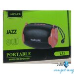 Hapilife Jazz L13 8W Portable Bluetooth Speaker with Deep Bass, FM Radio, Type-C Charging & Multi-Format Support