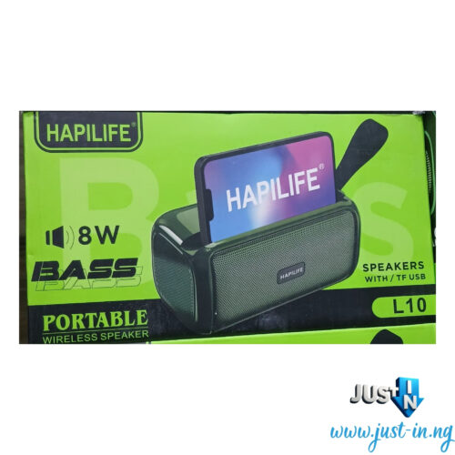 Hapilife L10 Portable 8W Bluetooth Speaker with FM Radio, USBTF Support, and Hands-Free Calling