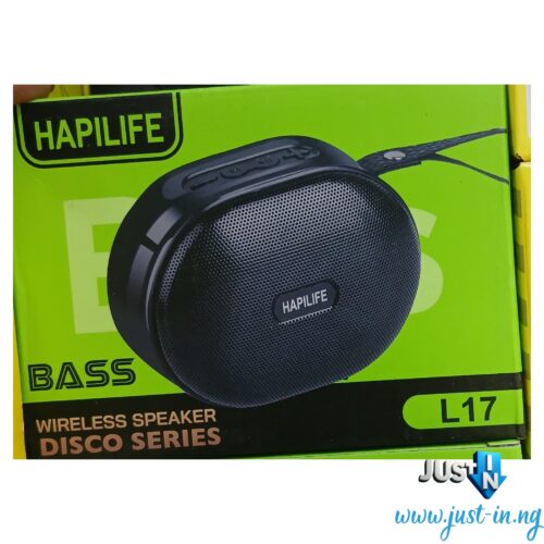 Hapilife L17 Portable Wireless Bluetooth Speaker with Super Bass, FM Radio, USBTFAUX Support, and Built-In Mic