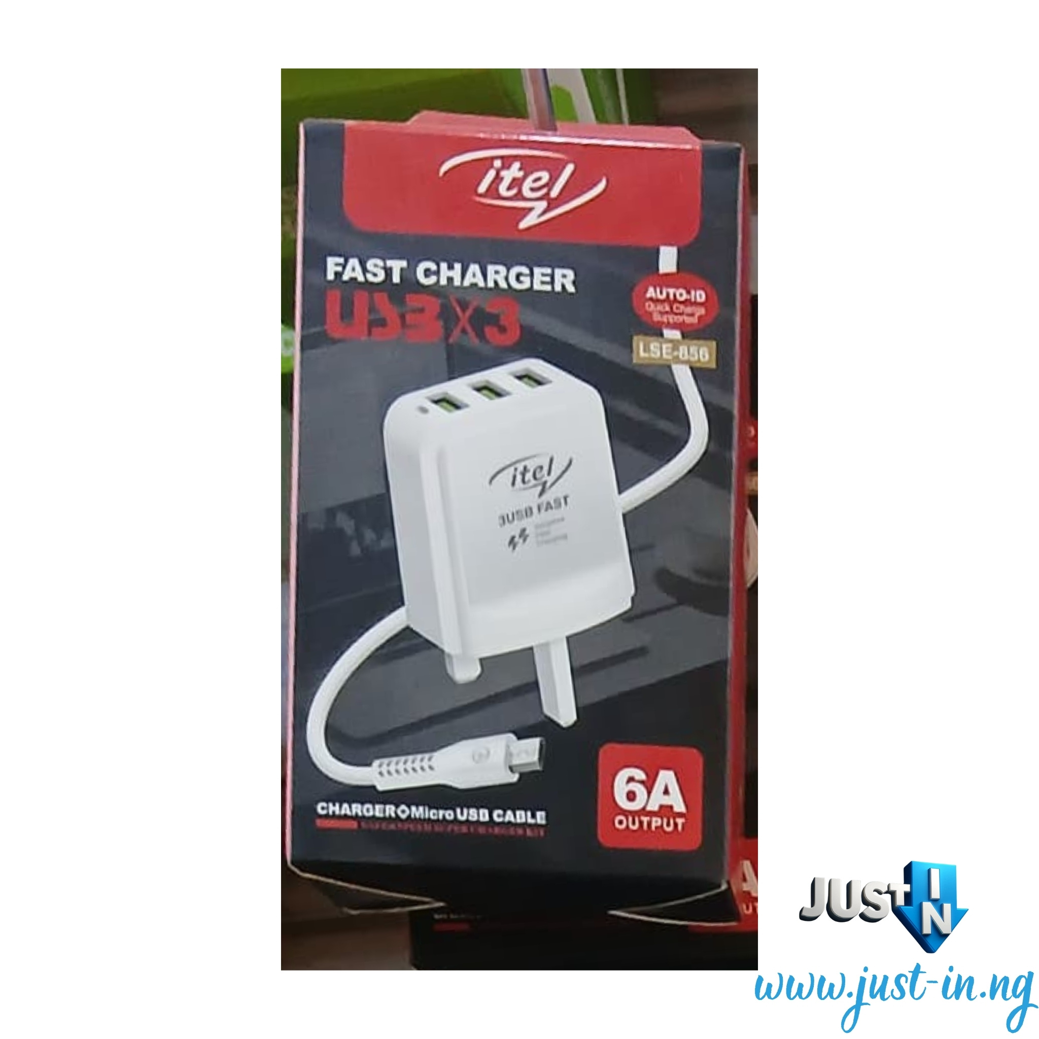 Itel LSE-856 6A Dual USB Fast Charger with Micro USB Cable – Multi-Protection Safety System