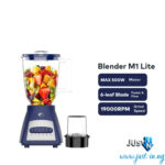 Itel M1-Lite Multi-Function Blender IESA-001A – 1.5L Capacity, 350W Pure Copper Motor, 4 Speeds, 20000 RPM, Swirling Steel Blade, Overload Protection