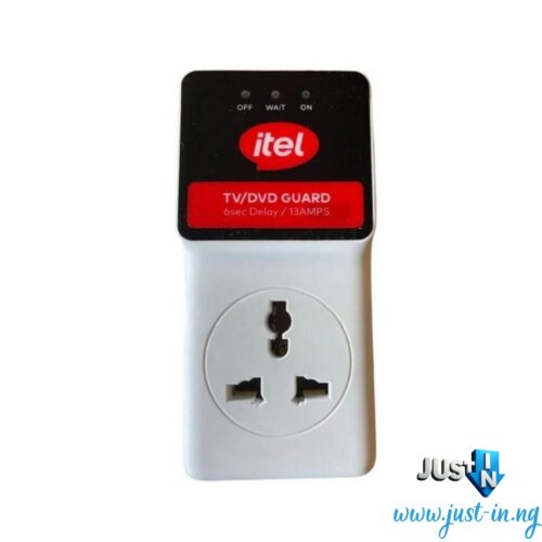 Itel TVDVD Guard ISU-6100W – Voltage Surge Protector with Spike Protection, Over-Voltage Cut-Off, Delay Timer, 220–240V, 10A13A, Ideal for Home Electronics