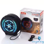 JZ-200 RGB Wireless Bluetooth Tire-Shaped Speaker with Phone Holder, FM Radio, USB, TF Card Support – 3D Sound & Bass Boost