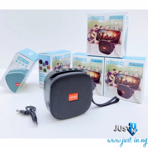 KMS-M17 Kimiso Portable Wireless Bluetooth 5.0 Speaker with FM Radio, TWS Pairing, Multi-Format Audio Support (MP3, WMA, WAV, FLAC, APE), and Easy-Carry Handle – Compact Travel-Friendly Outdoor So