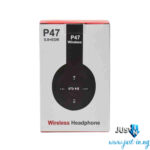 P47 Wireless Bluetooth 5.0+EDR Foldable Headphones with FM Radio, Line-In, Built-in Mic, Rechargeable Battery & Hands-Free Calling