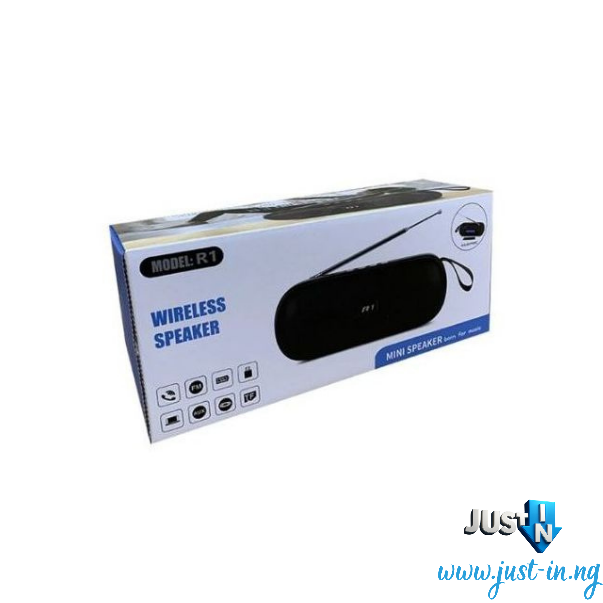 R1 Portable Wireless Bluetooth Speaker with FM Radio, Subwoofer Bass, TF_USB Playback, TWS Stereo, and Hands-Free Calling – 5W Output, 1200mAh Battery