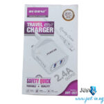 Recrsi ANT-207 Dual USB 2.4A Fast Wall Charger – Safety Quick Charging Adapter for Travel and Everyday Use