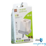 Super Aroimax SC-03 USB Fast Charger – 9A High-Speed UK Plug Adapter for Smartphones & Tablets