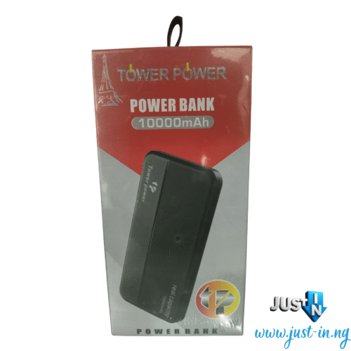 Tower Power 10000mAh Portable Power Bank for Smartphone Charging, Travel, and Emergency Backup