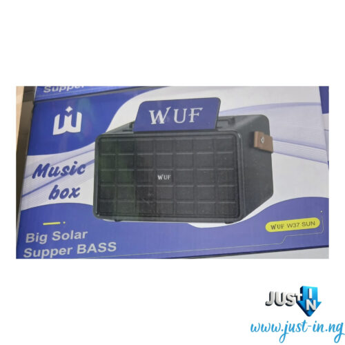 WUF W37 SUN Music Box Portable Bluetooth Speaker with Solar Charging, Super Bass, FM Radio, MP3 & AUX Support