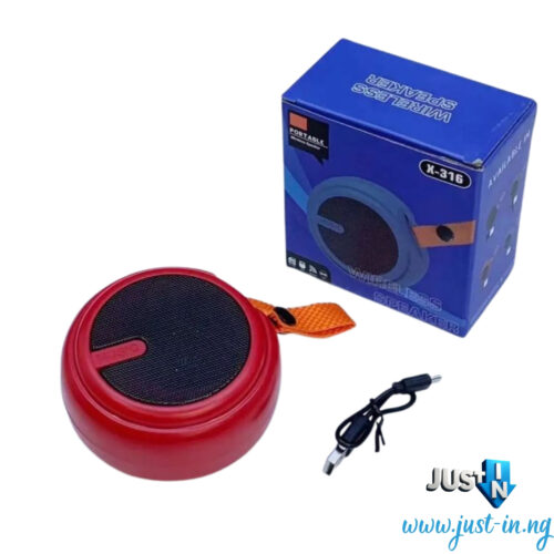 X-316 Portable Wireless Bluetooth Speaker with Memory Card Slot and USB Charging