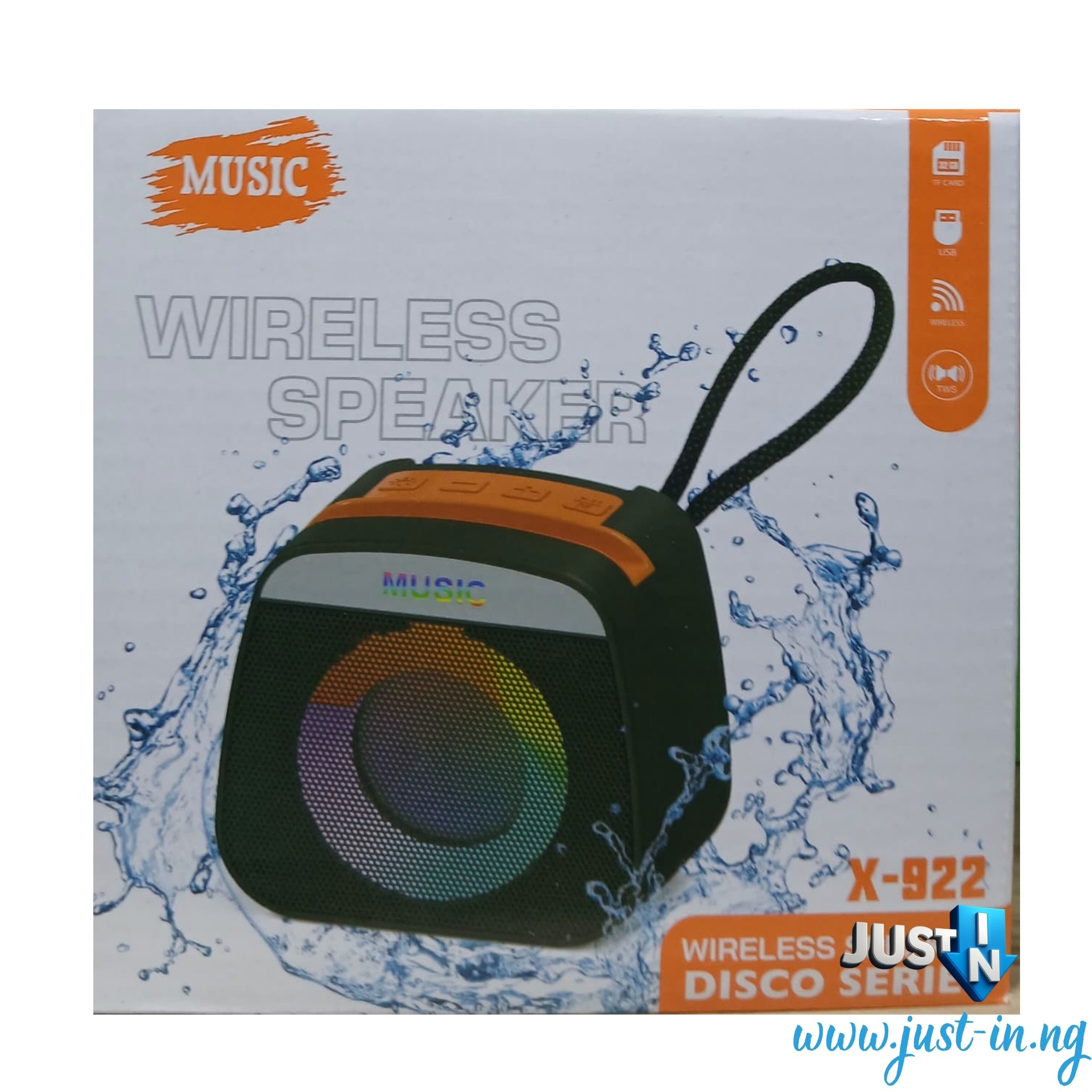 X-922 Wireless Bluetooth Speaker Disco Series with LED Party Lights, USBTF Support & Deep Bass