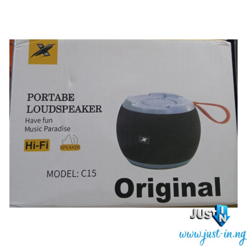 X Original C-15 Super Bass Portable Bluetooth Speaker with FM Radio, USBTF Support & Hi-Fi Sound – 1200mAh Battery