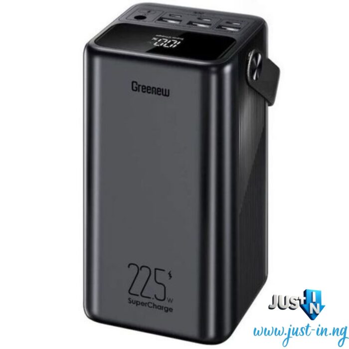 itel Greenew 60000mAh Maxpower 600PF Power Bank – 22.5W SuperCharge, Multi-Port, Dual Connector & LED Flashlight