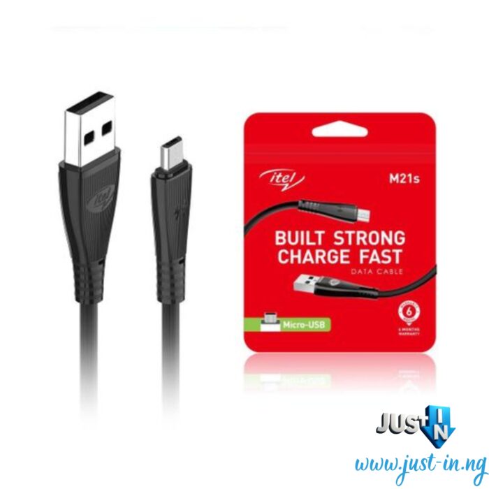itel M21s Durable Micro-USB Fast Charging & Data Transfer Cable – 2.1A Output, 480Mbps Speed, 1M2M Nylon Braided Cord